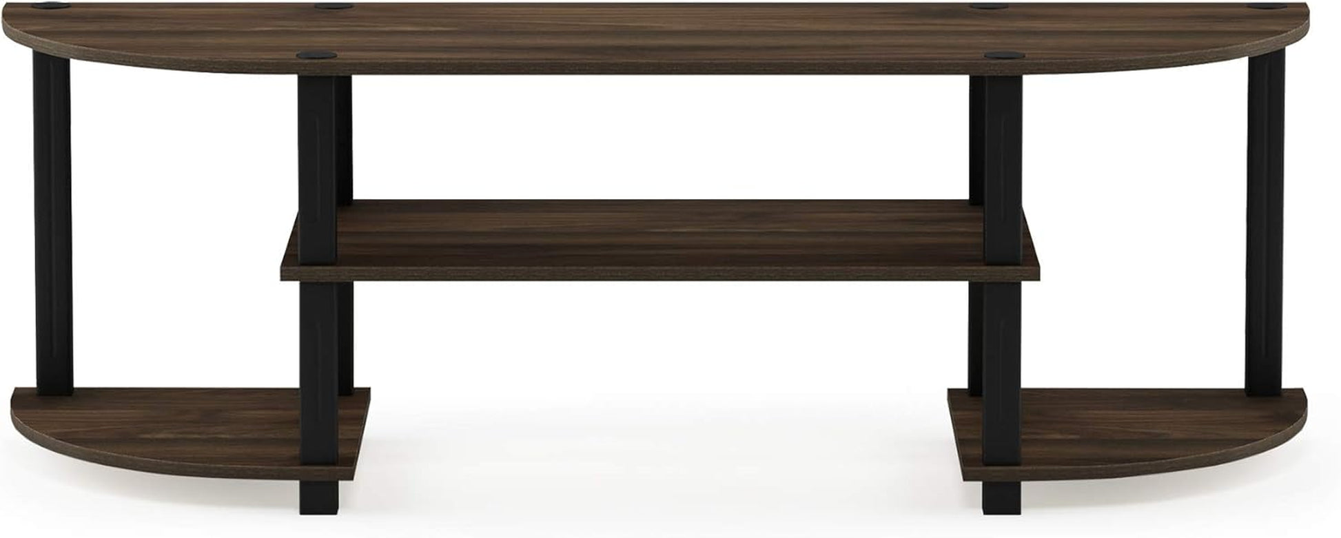 Stylish Columbia Walnut & Black Wide TV Entertainment Center - Turn-S-Tube Design
