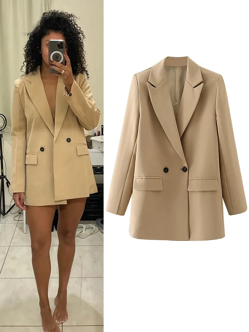 Elevate Your Office Style with the TRAF Women's Blazer - Versatile Colors for Every Season