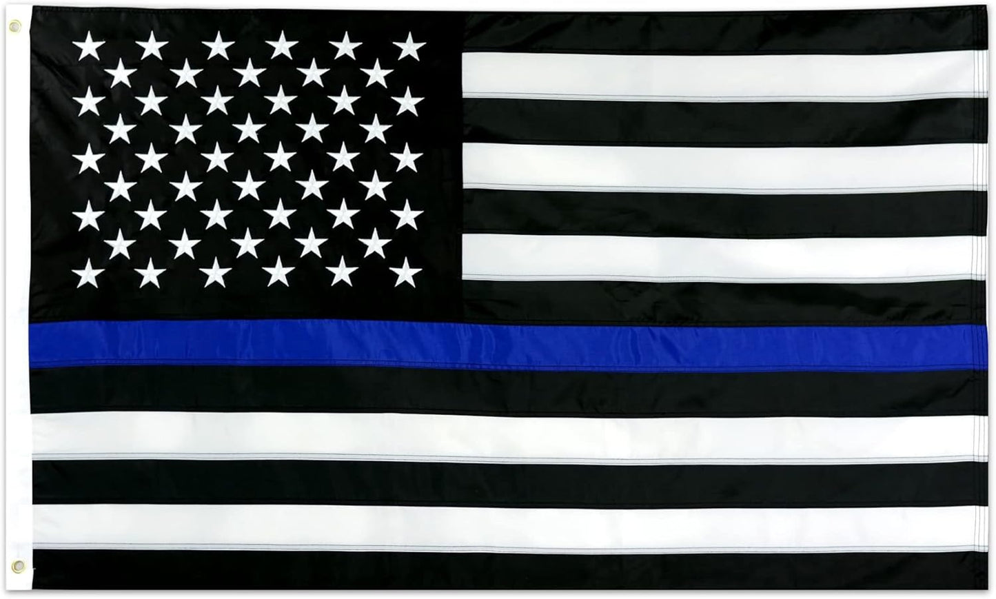 Show Your Support with the Thin Blue Line USA Flag - 3x5 Ft Heavy-Duty Police Flag Built for Durability and High Wind Resistance