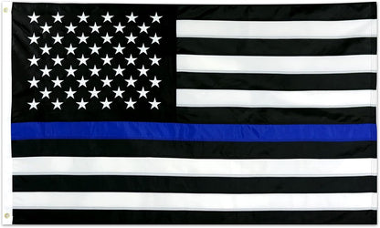 Show Your Support with the Thin Blue Line USA Flag - 3x5 Ft Heavy-Duty Police Flag Built for Durability and High Wind Resistance