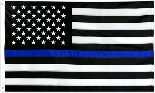 Show Your Support with the Thin Blue Line USA Flag - 3x5 Ft Heavy-Duty Police Flag Built for Durability and High Wind Resistance