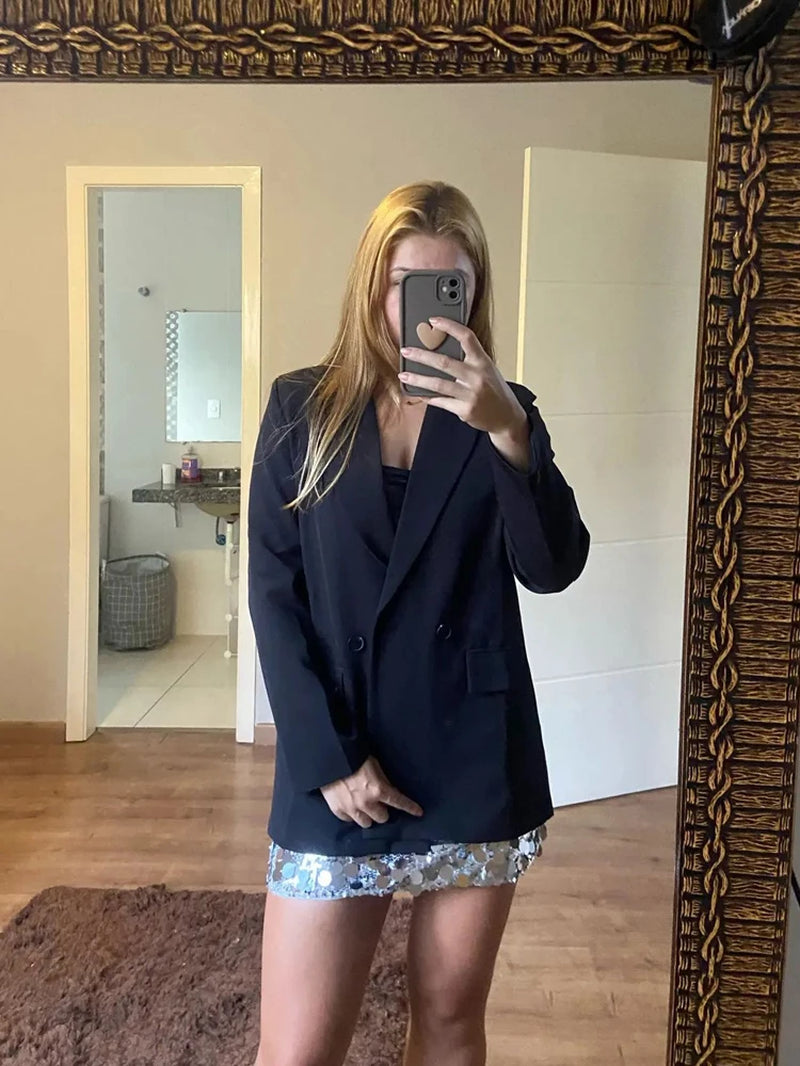 Elevate Your Office Style with the TRAF Women's Blazer - Versatile Colors for Every Season